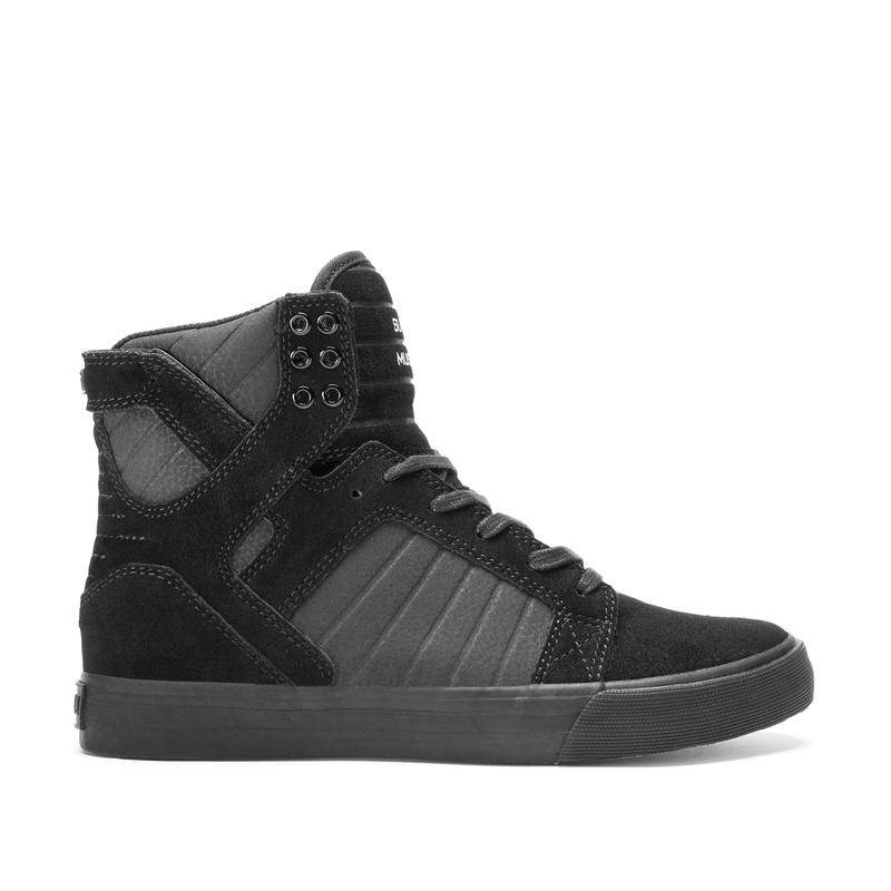 Buty Supra SKYTOP - Sneakersy Wysokie Damskie - Czarne / Szare (PAJV-91573)